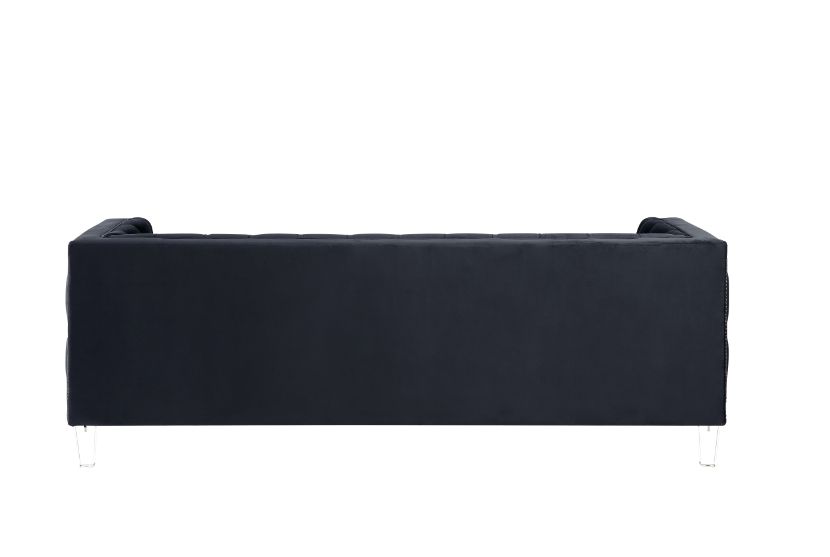 dixie sofa, charcoal velvet