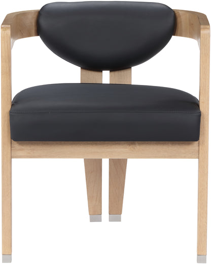 Vivacious Black Faux Leather Dining Chair C