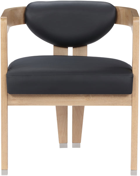 Vivacious Black Faux Leather Dining Chair C