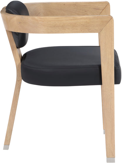 Vivacious Black Faux Leather Dining Chair C