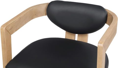 Vivacious Black Faux Leather Dining Chair C