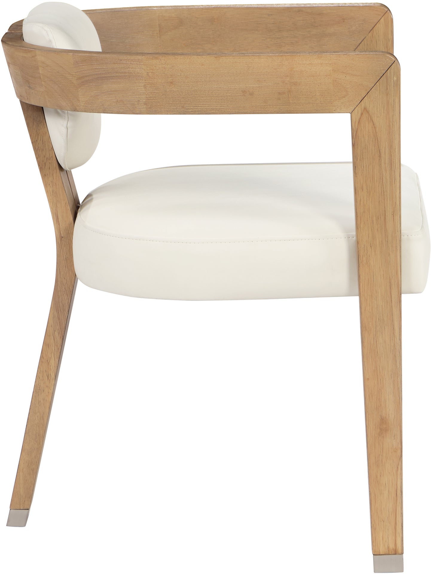 vivacious cream faux leather dining chair c