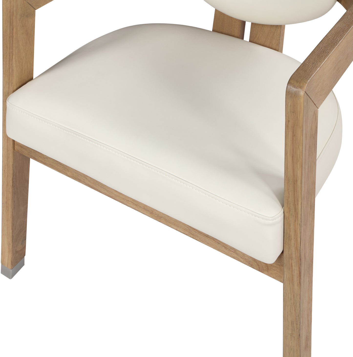 vivacious cream faux leather dining chair c