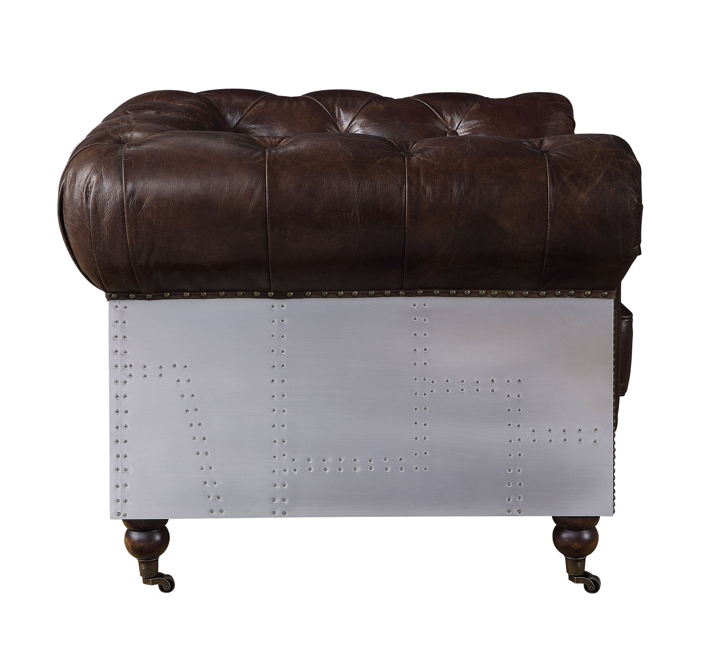 coleen sofa, vintage brown top grain leather