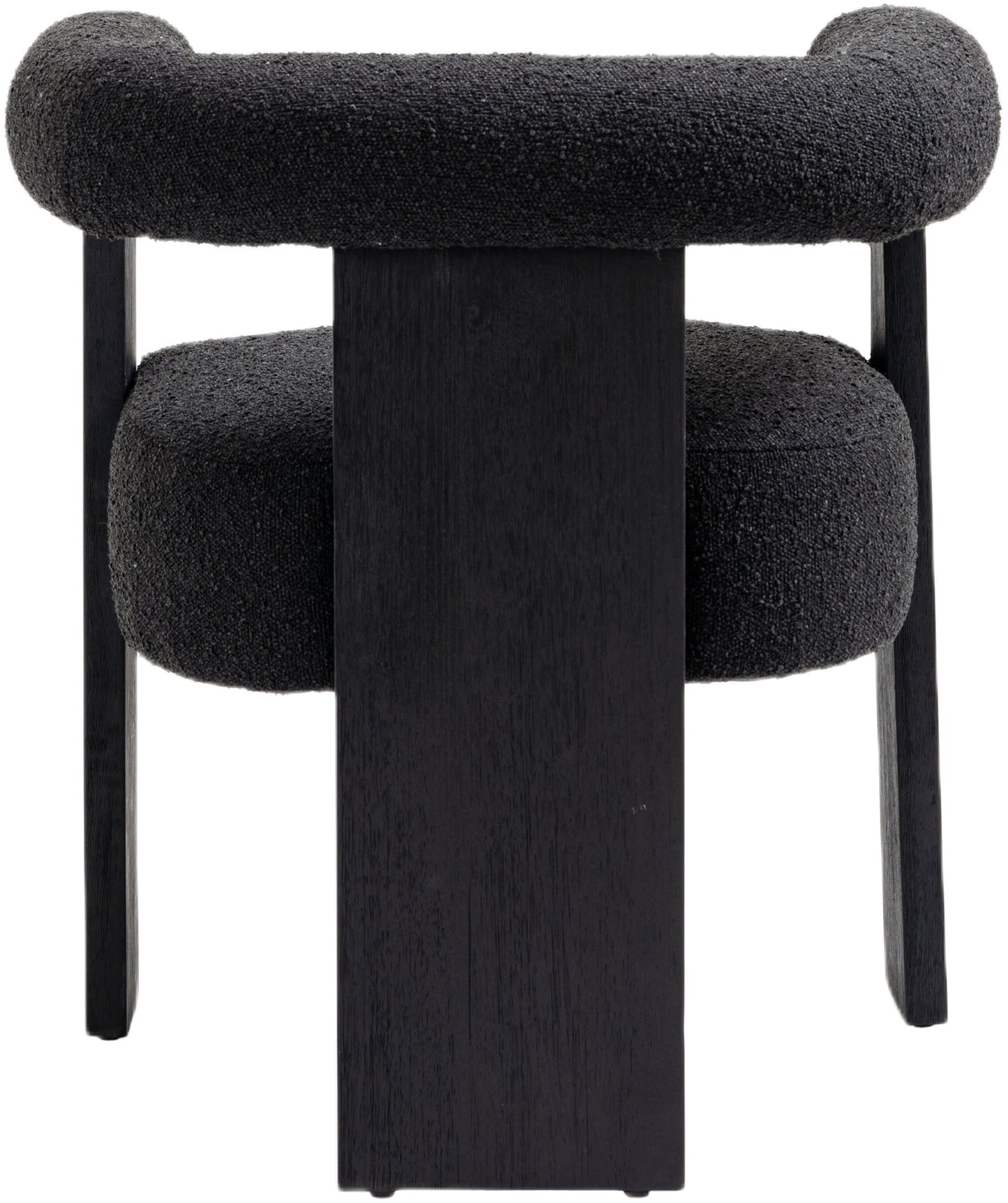 winston black boucle fabric dining chair