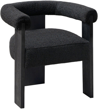 Winston Black Boucle Fabric Dining Chair