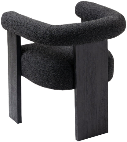 Winston Black Boucle Fabric Dining Chair