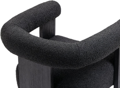 Winston Black Boucle Fabric Dining Chair