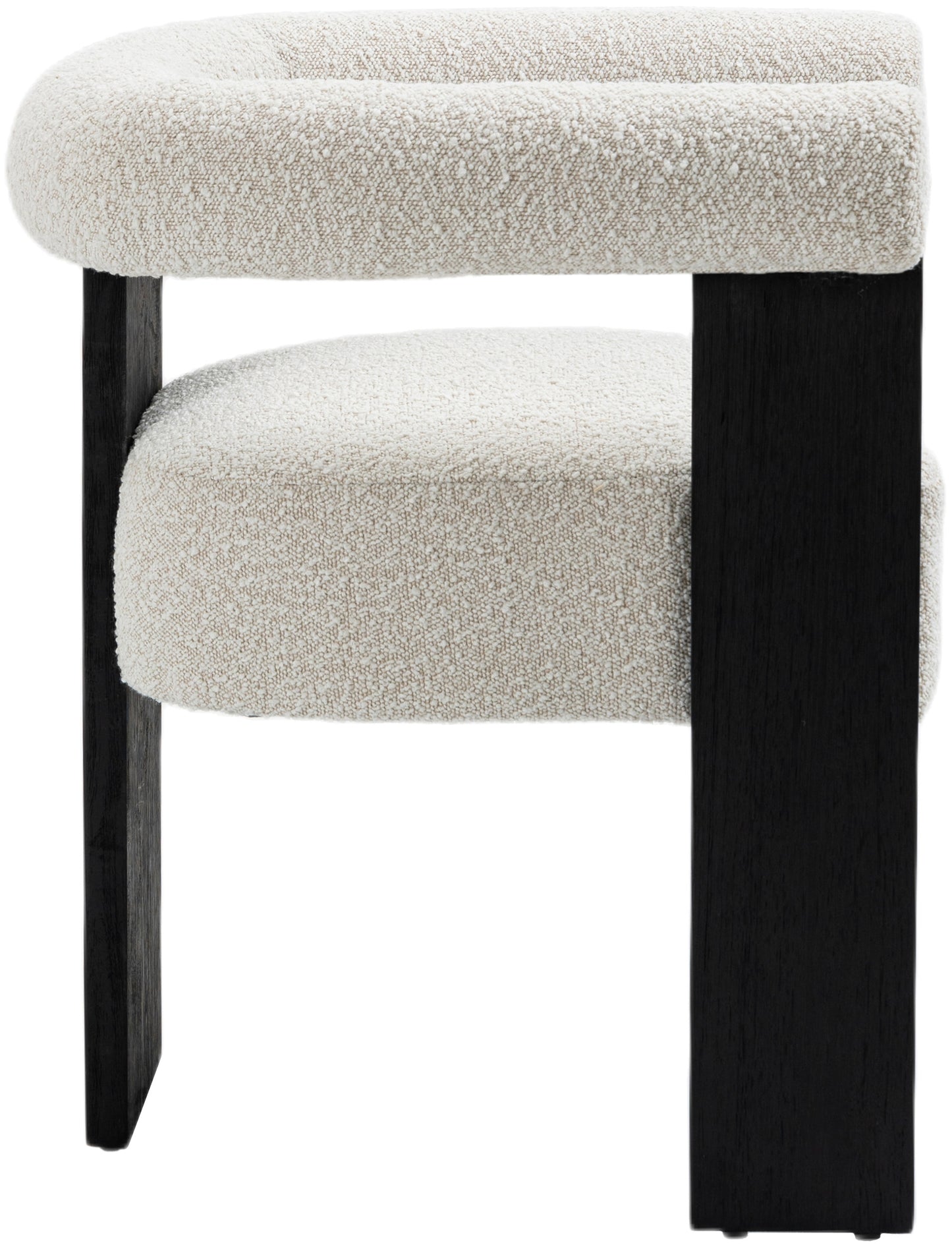 naomi cream boucle fabric dining chair c