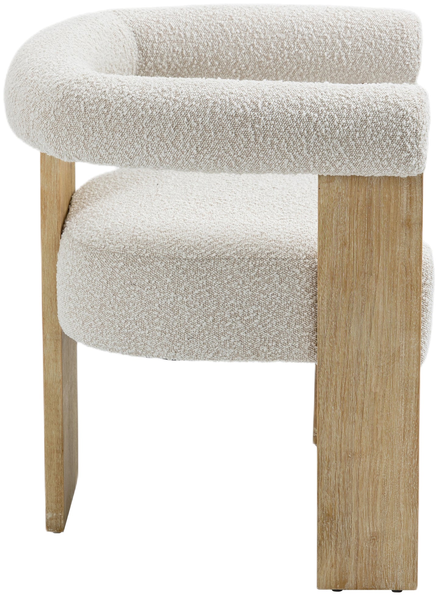 naomi cream boucle fabric dining chair c