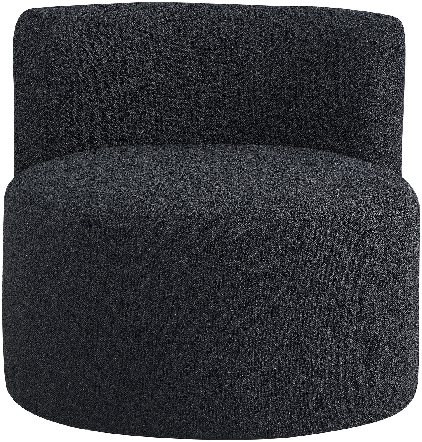 moda black boucle fabric accent chair black