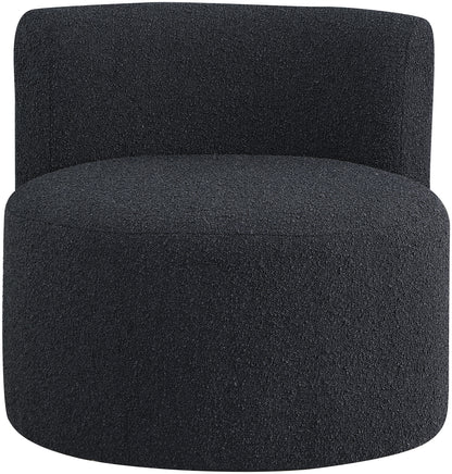 Moda Black Boucle Fabric Accent Chair Black
