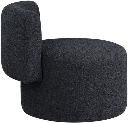 Moda Black Boucle Fabric Accent Chair Black