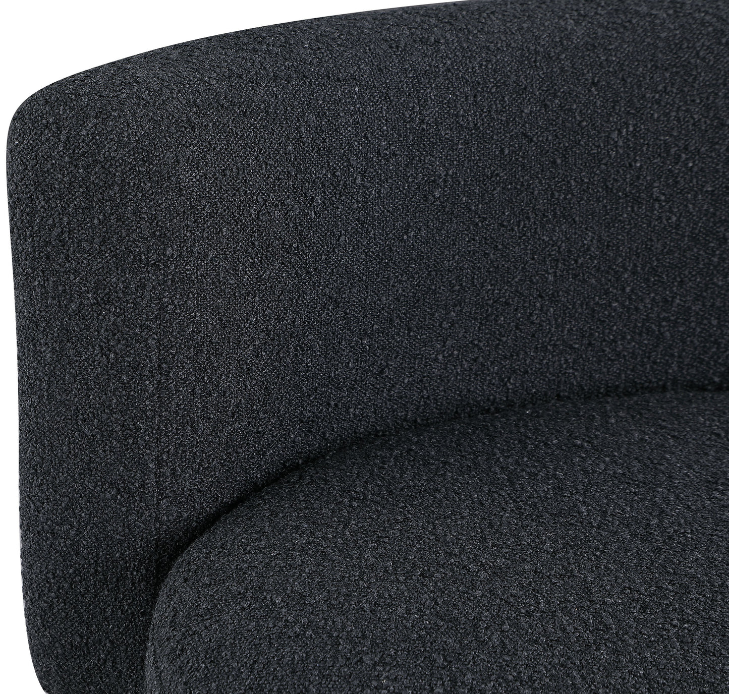 moda black boucle fabric accent chair black