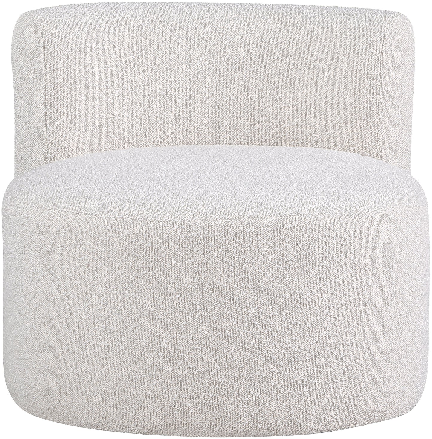 moda cream boucle fabric accent chair cream