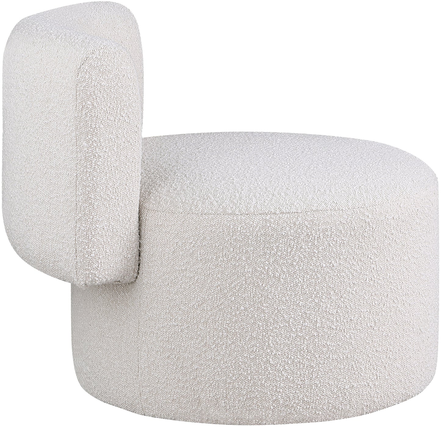 moda cream boucle fabric accent chair cream