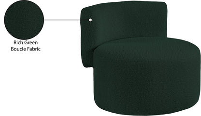 Moda Green Boucle Fabric Accent Chair Green