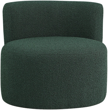 Moda Green Boucle Fabric Accent Chair Green