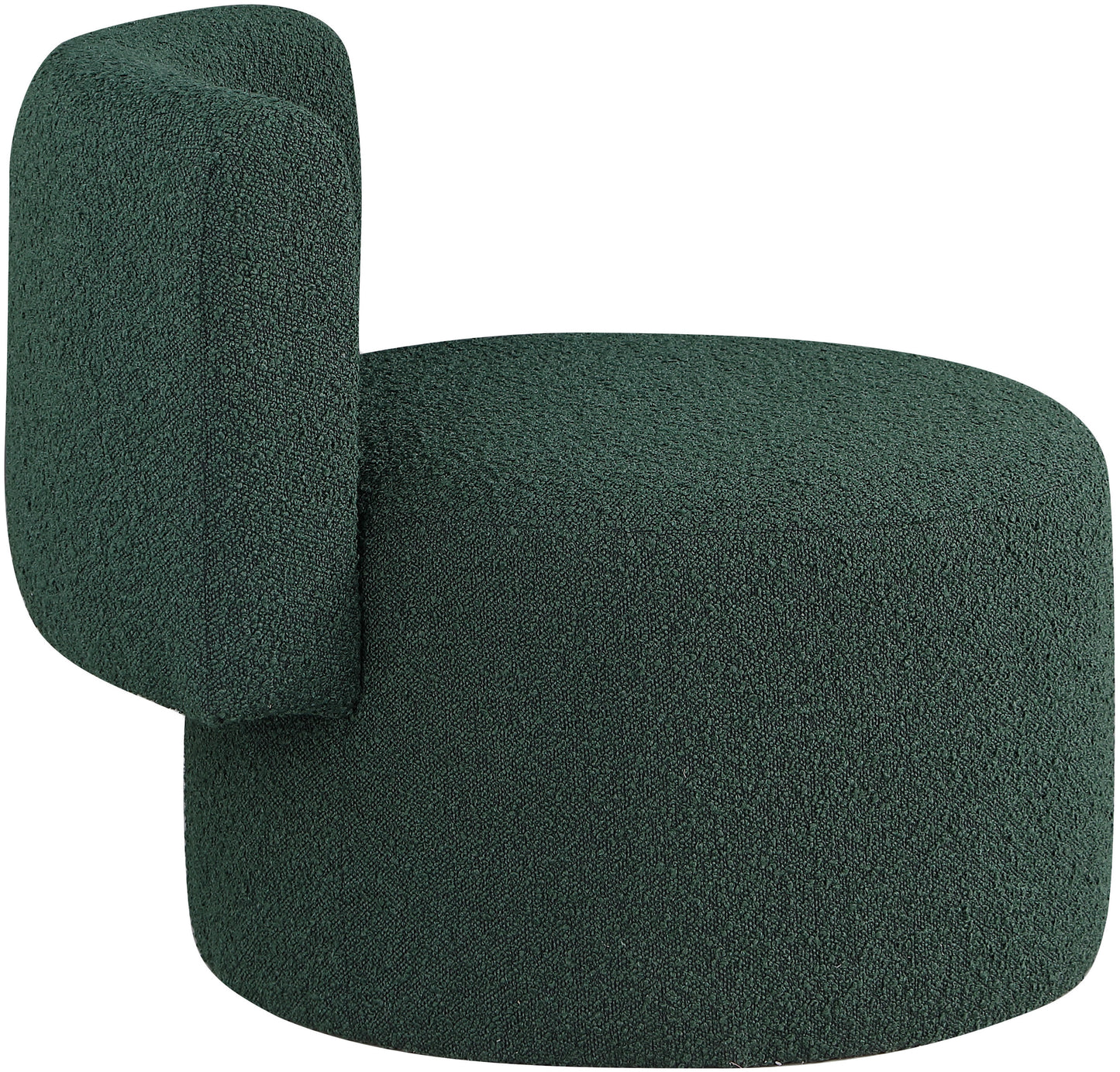 moda green boucle fabric accent chair green