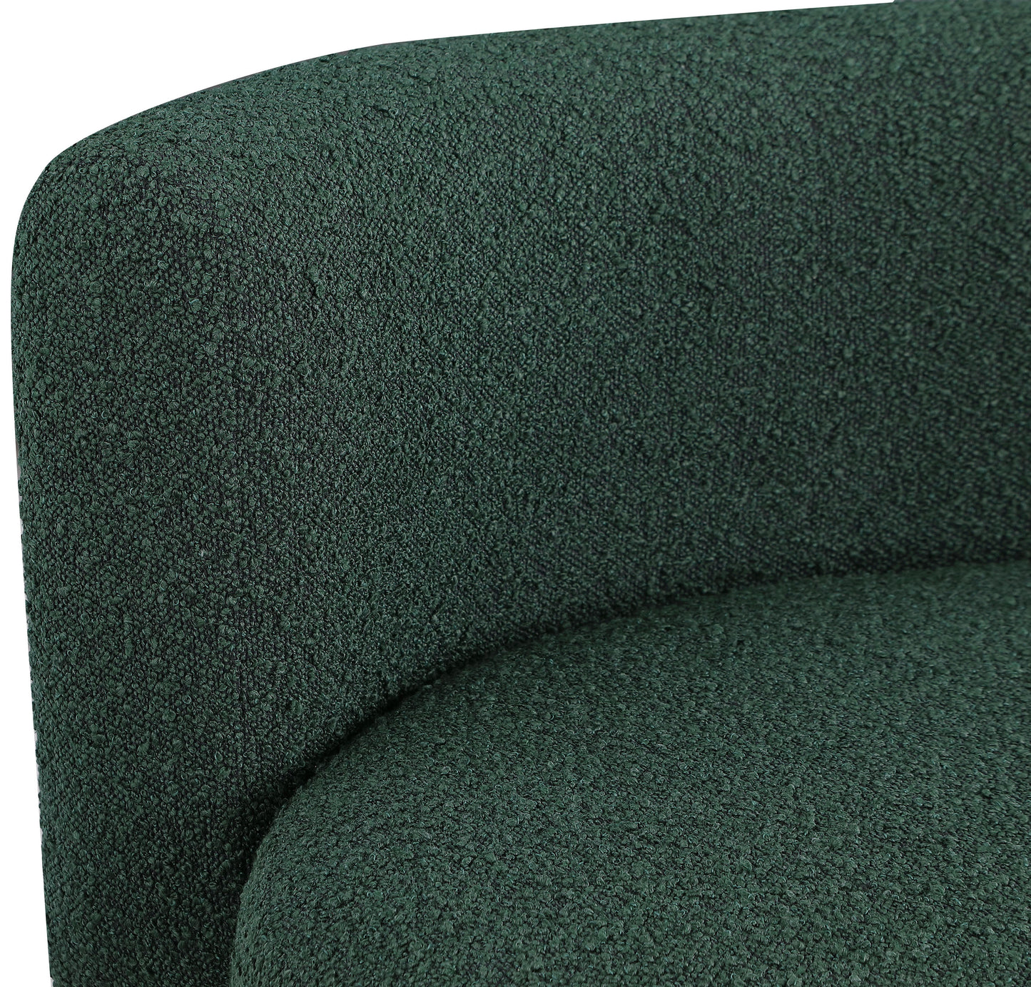 moda green boucle fabric accent chair green