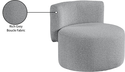 Moda Grey Boucle Fabric Accent Chair Grey