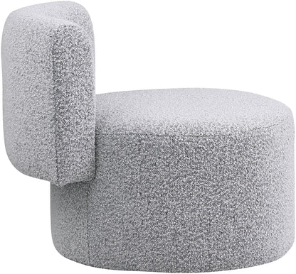 Moda Grey Boucle Fabric Accent Chair Grey