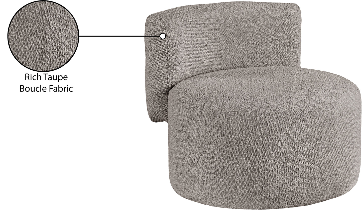 moda taupe boucle fabric accent chair taupe