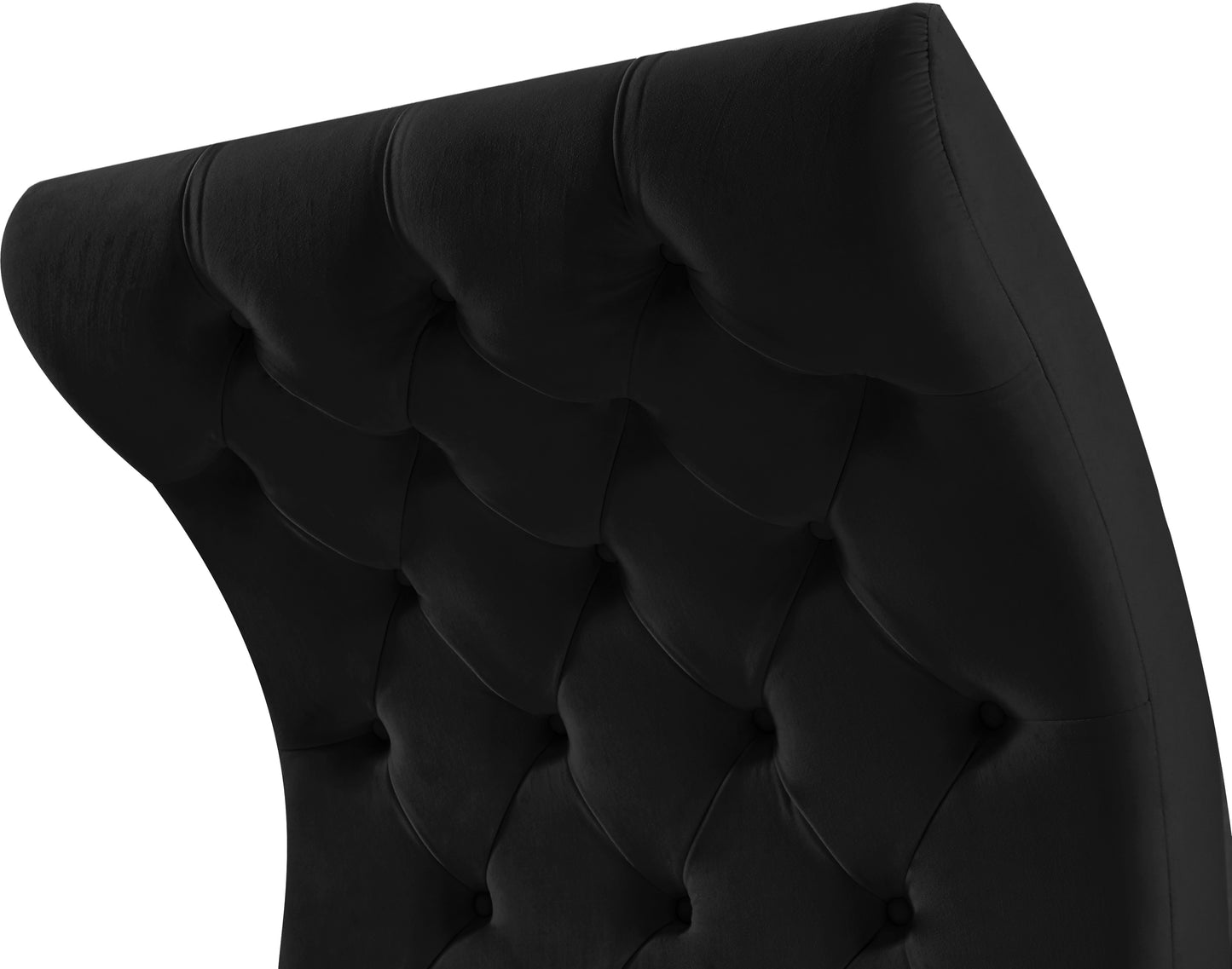 cube black velvet accent chair c