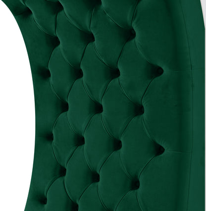 Cube Green Velvet Accent Chair C