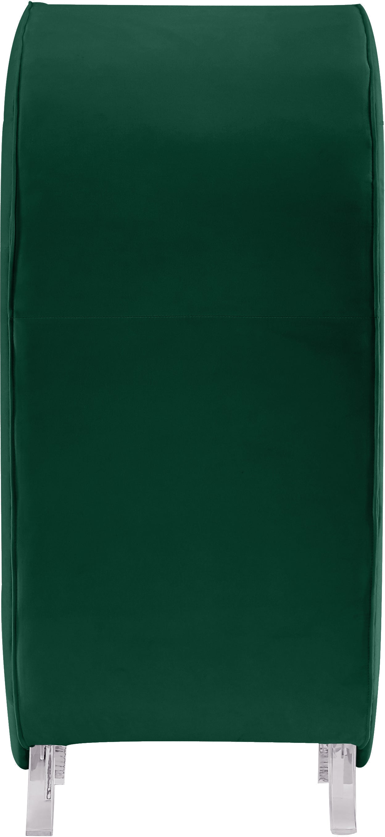 cube green velvet accent chair c