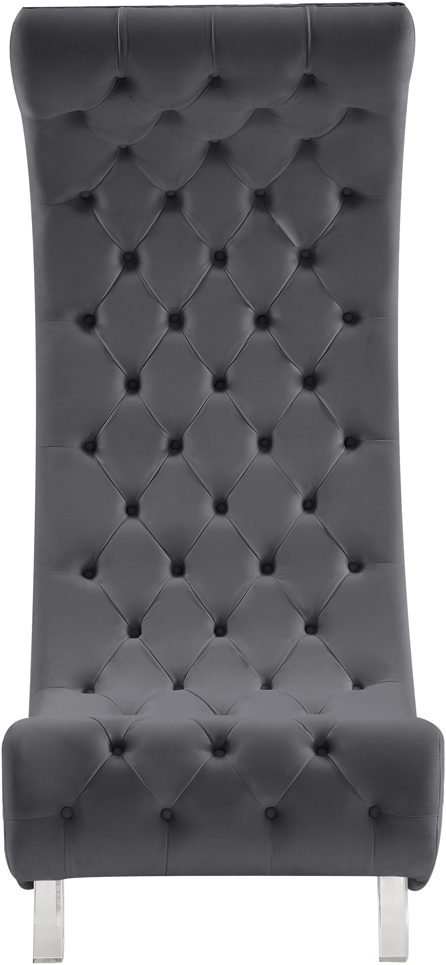 cube grey velvet accent chair c