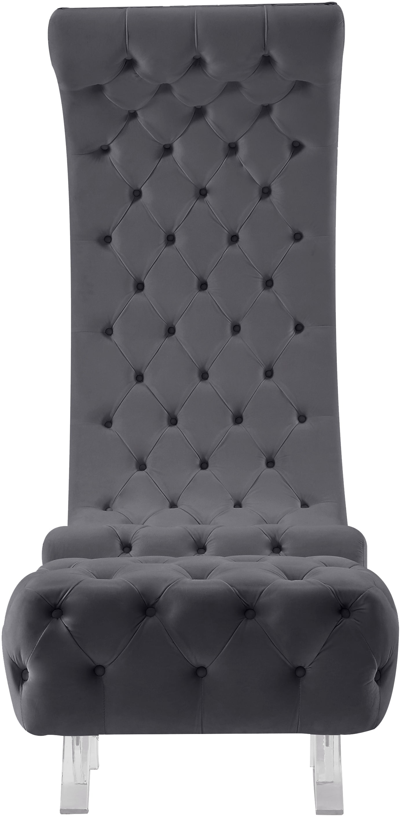 cube grey velvet accent chair c