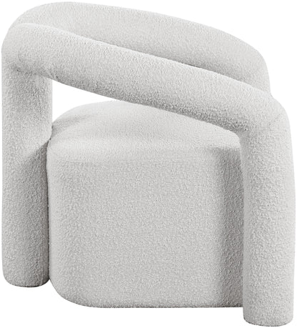 Rosa Cream Boucle Fabric Accent Chair Cream