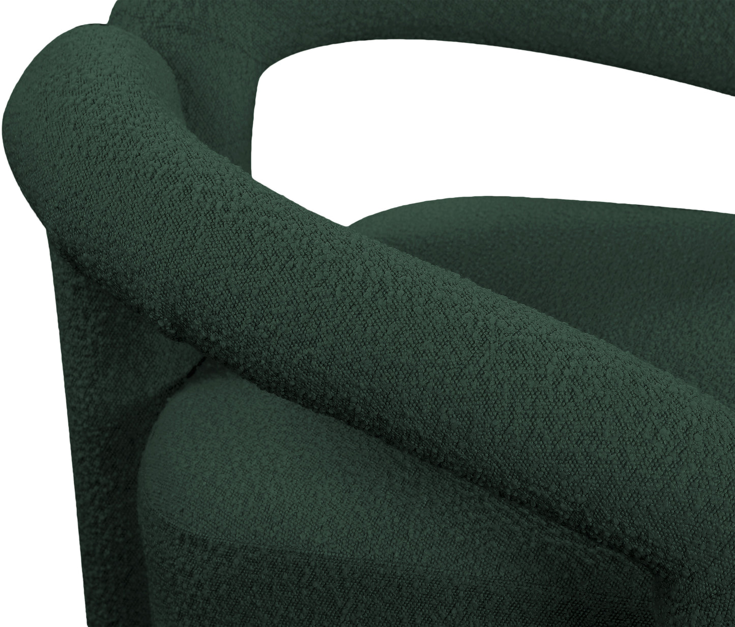 rosa green boucle fabric accent chair green