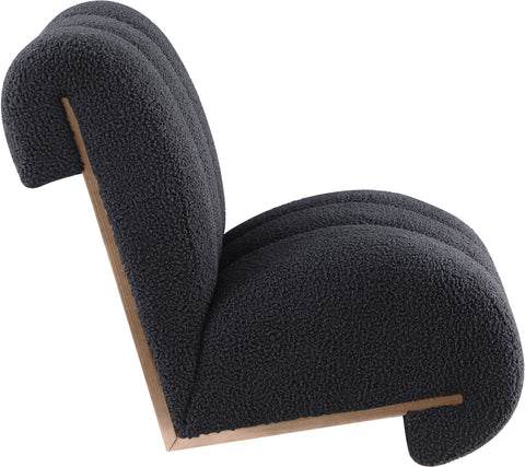 Lennox Black Faux Sheepskin Upholstered Accent Chair, 1 Piece