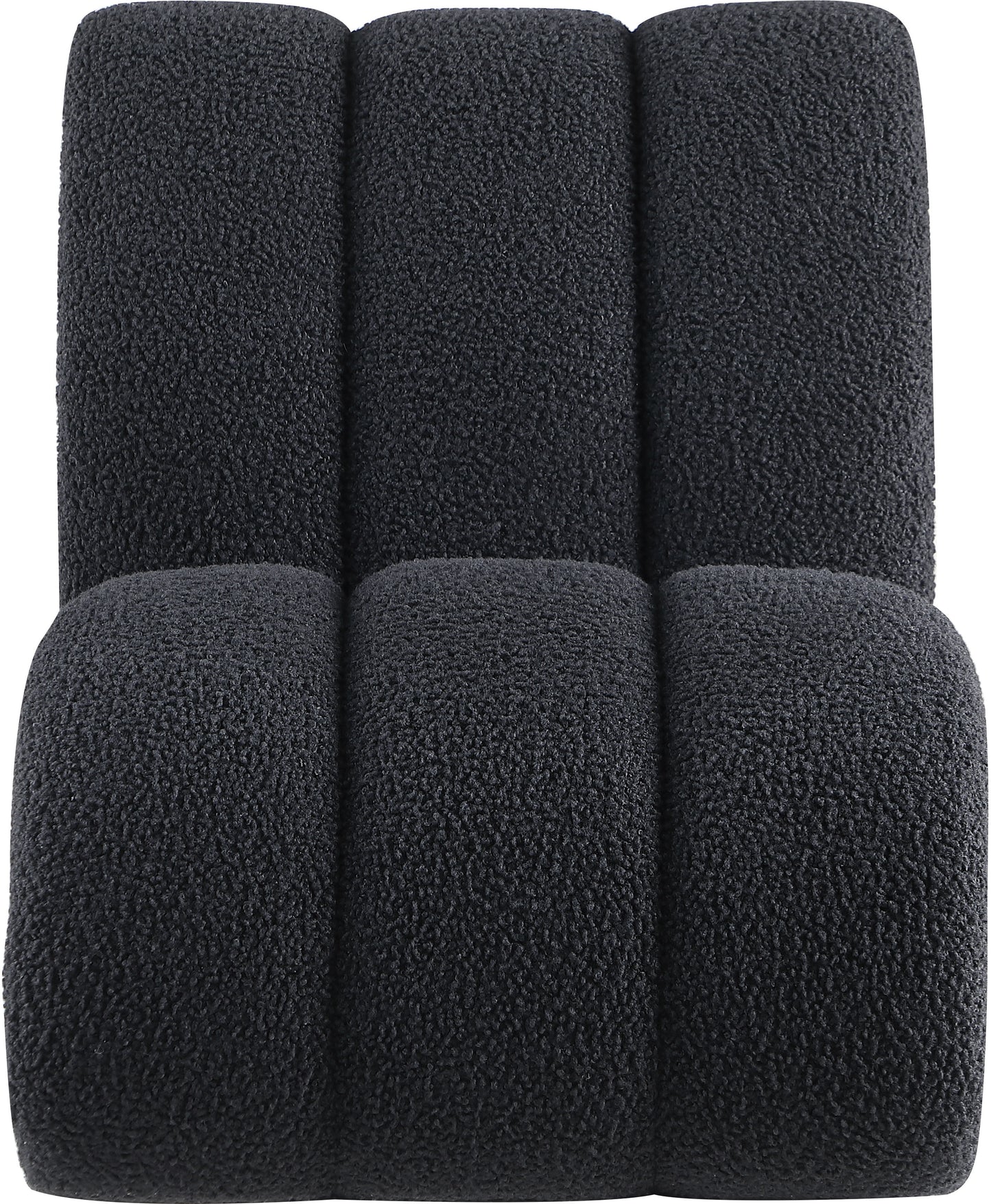 beaumont black faux sheepskin accent chair black