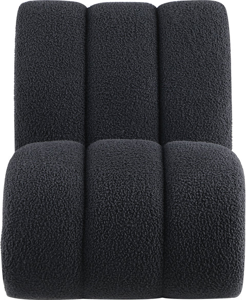 Lennox Black Faux Sheepskin Upholstered Accent Chair, 1 Piece