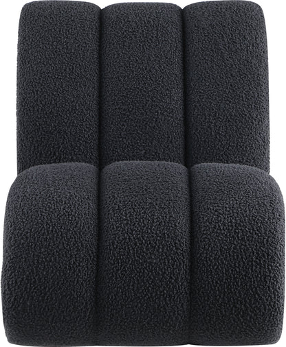 Bordeaux Black Faux Sheepskin Accent Chair