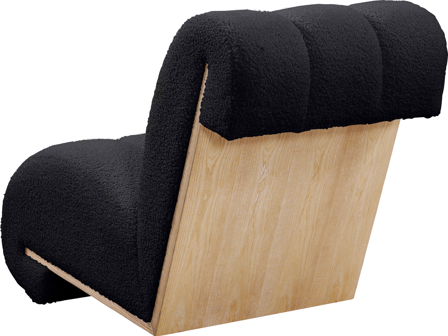 beaumont black faux sheepskin accent chair black