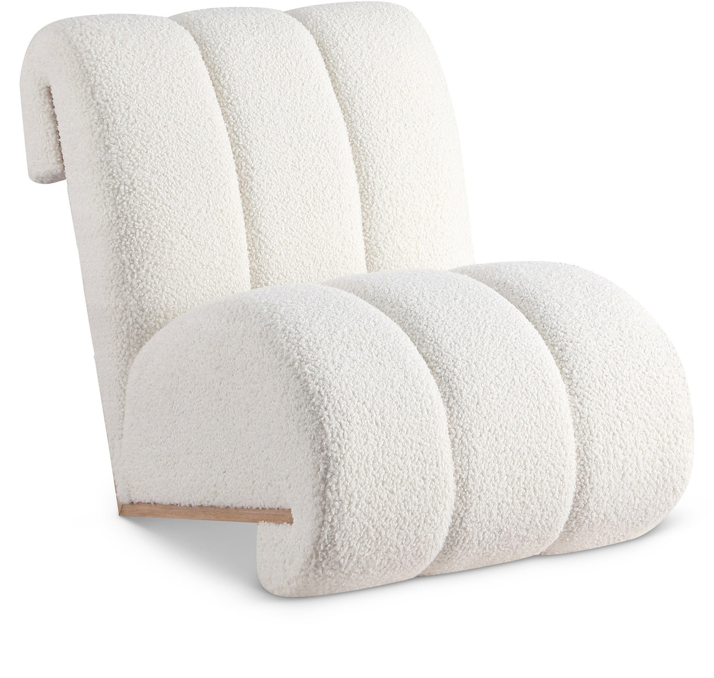 bordeaux cream faux sheepskin accent chair