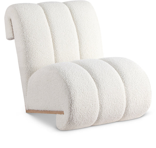 Bordeaux Cream Faux Sheepskin Accent Chair