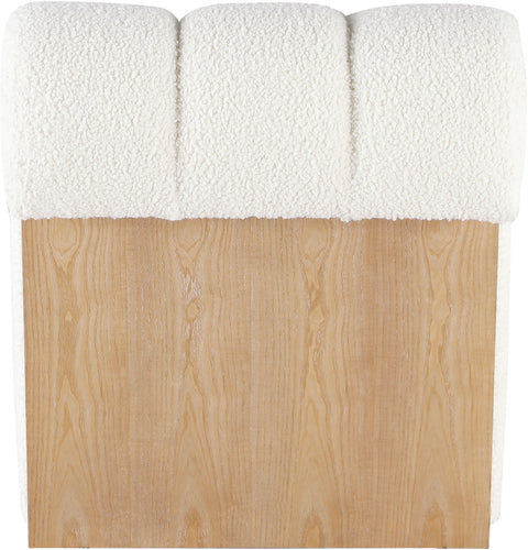 Lennox Cream Faux Sheepskin Upholstered Accent Chair, 1 Piece