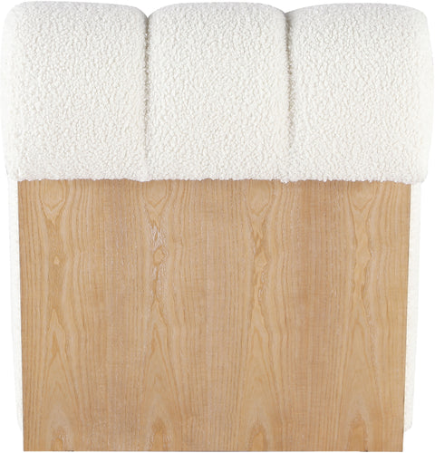 Bordeaux Cream Faux Sheepskin Accent Chair