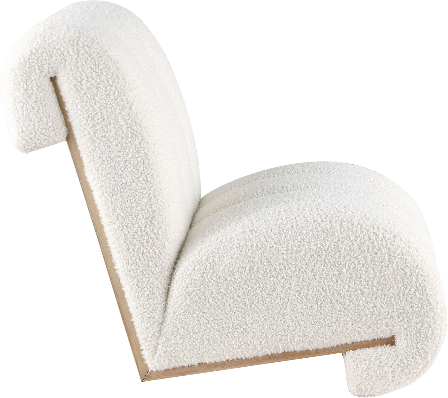 bordeaux cream faux sheepskin accent chair