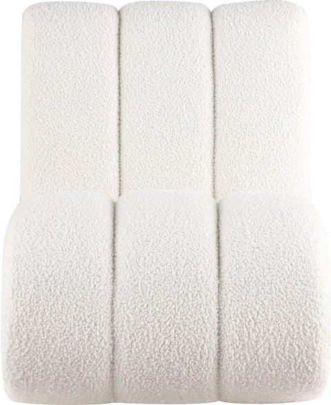 Bordeaux Cream Faux Sheepskin Accent Chair