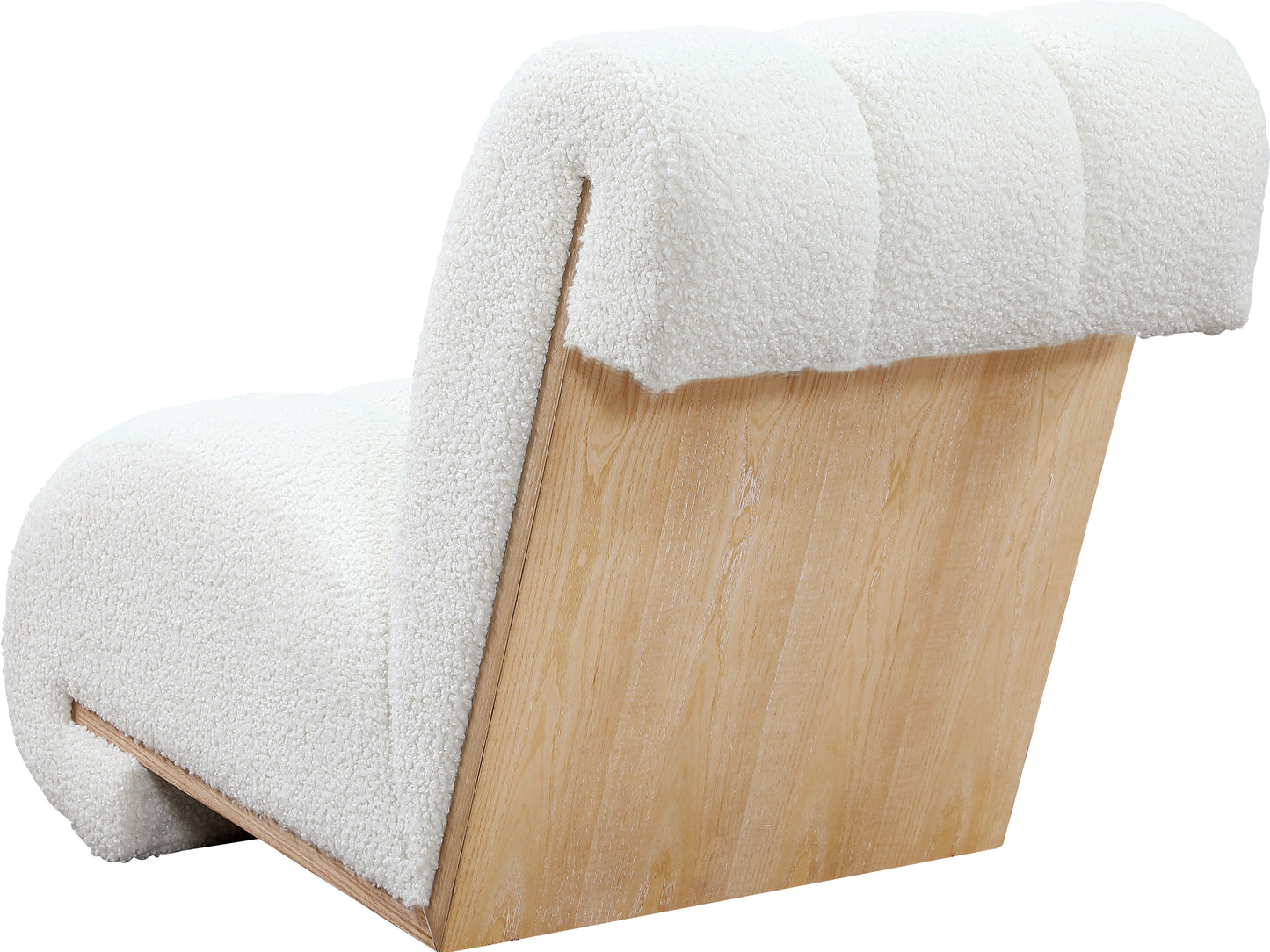 beaumont cream faux sheepskin accent chair cream