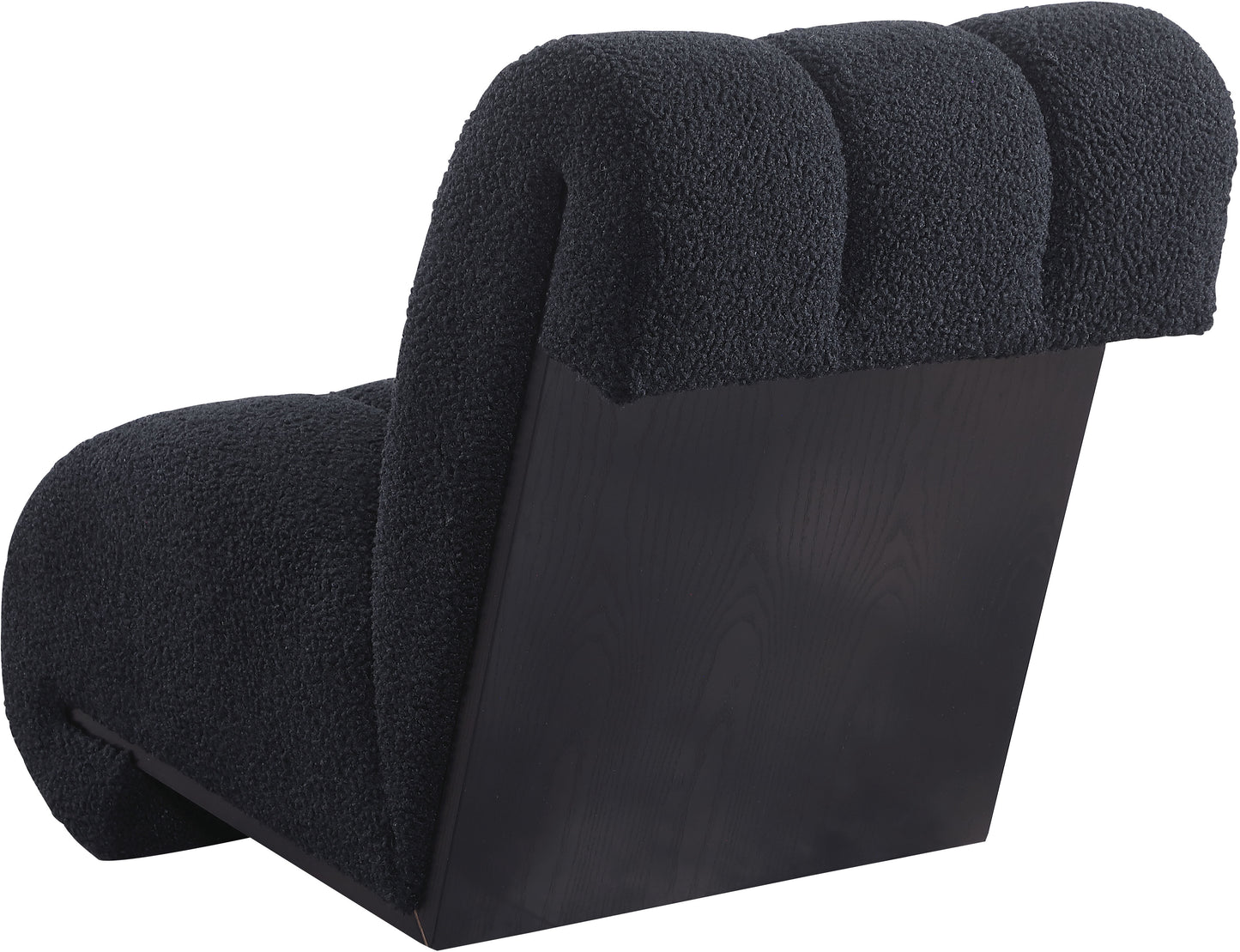 beaumont black faux sheepskin accent chair black