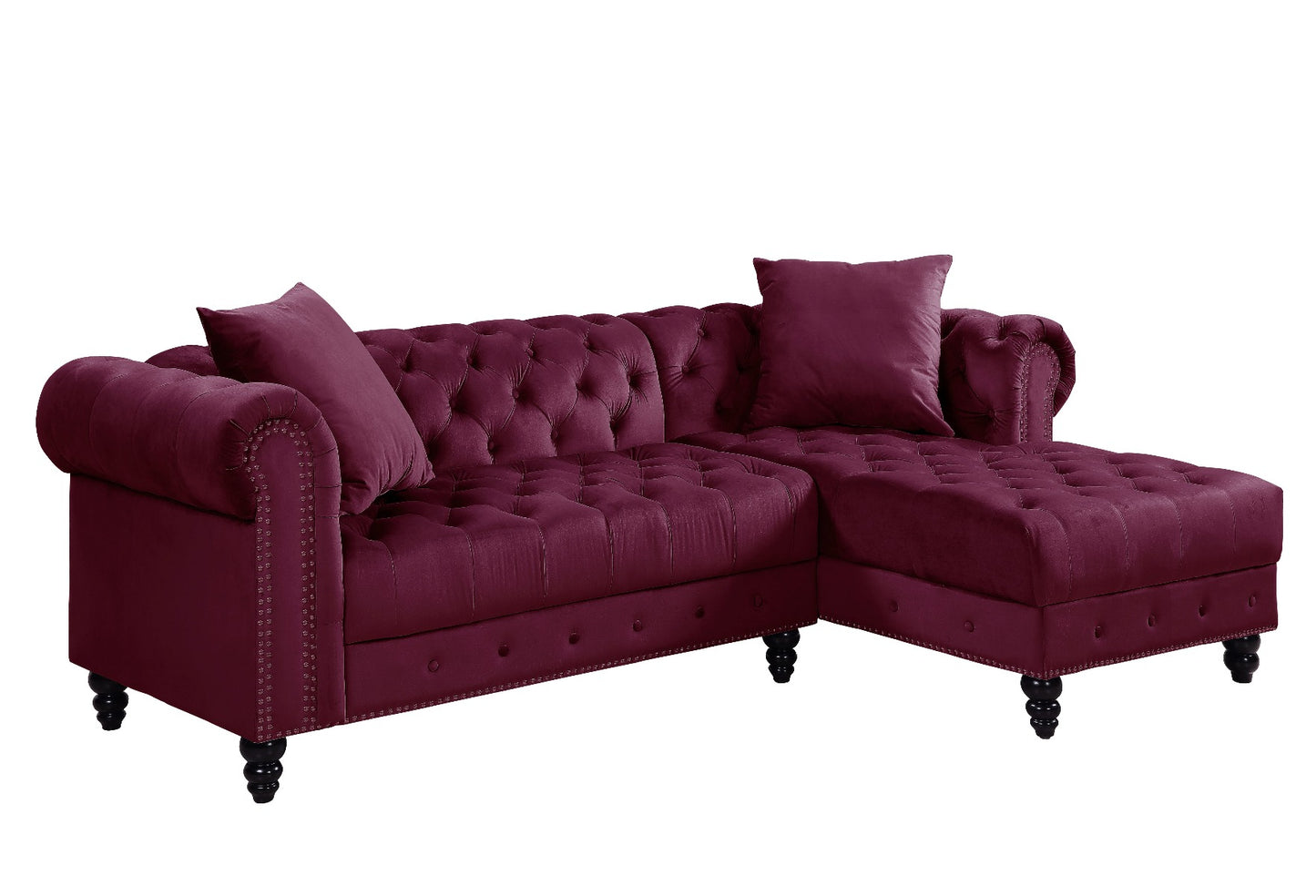 sectional sofa w/2 pillows