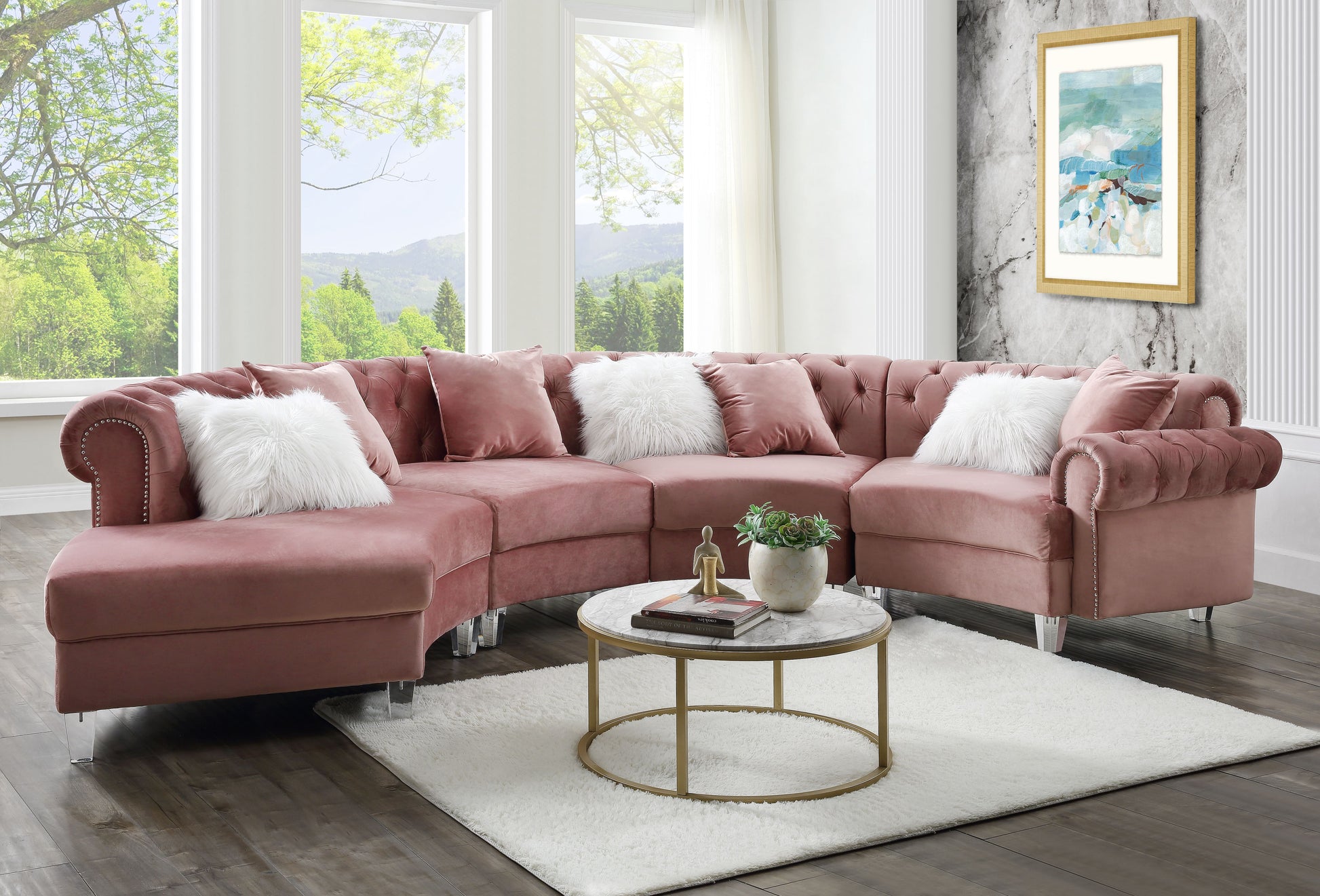 SECTIONAL SOFA W/7 PILLOWS