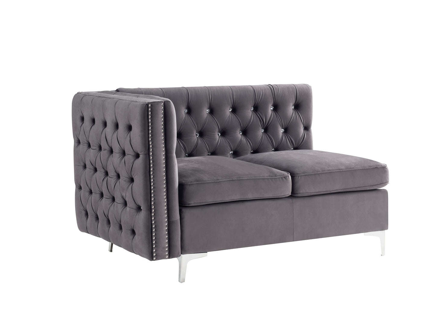 modular - armless loveseat w/2 pillows